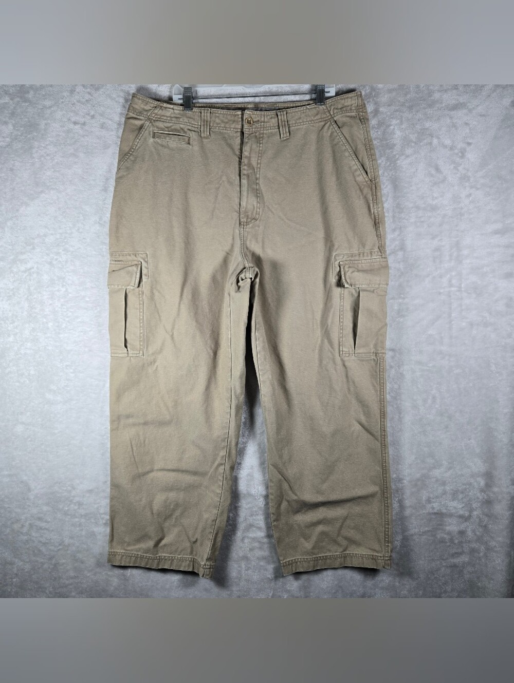 Anchor Blue Big Baggy Cargo Pants Mens Size 38x30 Khaki Loose Skater Vintage Y2K